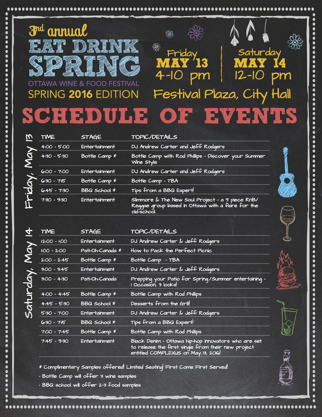 Eat Drink Spring Ottawa 2016 Schedule