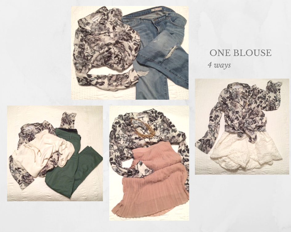 one Blouse- 4 ways Chantal Sarkisian Ganni Blouse Vincent Plus Size Fashion Blog Ottawa
