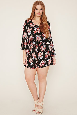 Plus Size floral rompwe Forever 21 plus